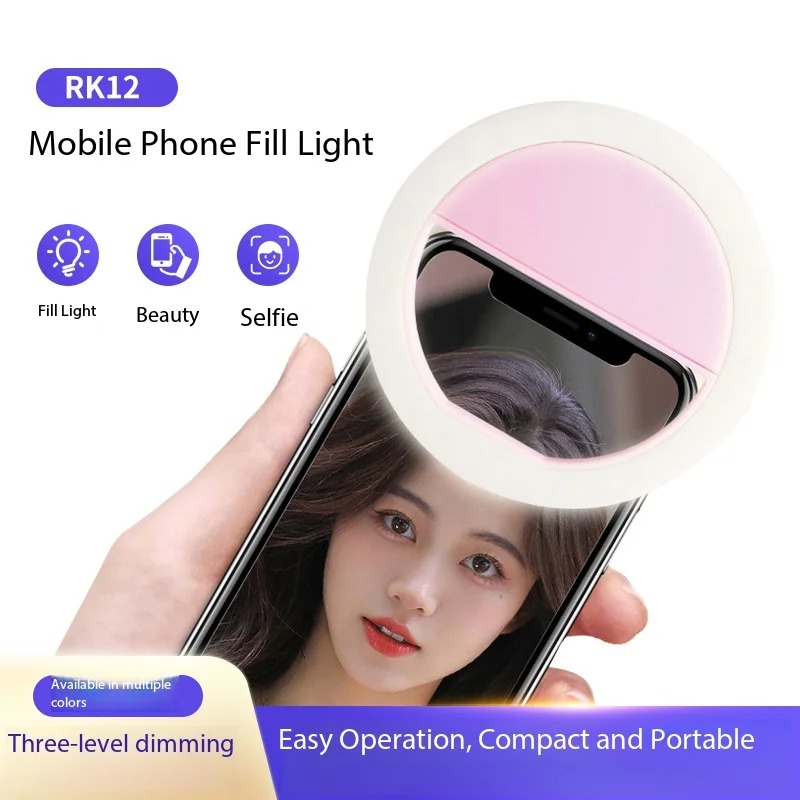 Photography Lighting Product - Akumulatorowa lampka selfie z klipsem, 3-stopniowa