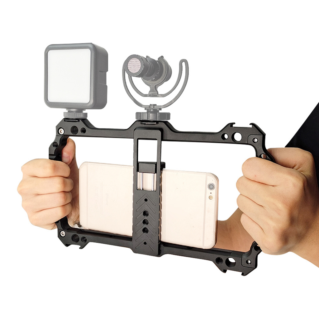 Photography Lighting Rig - Uniwersalny metalowy uchwyt na telefon z