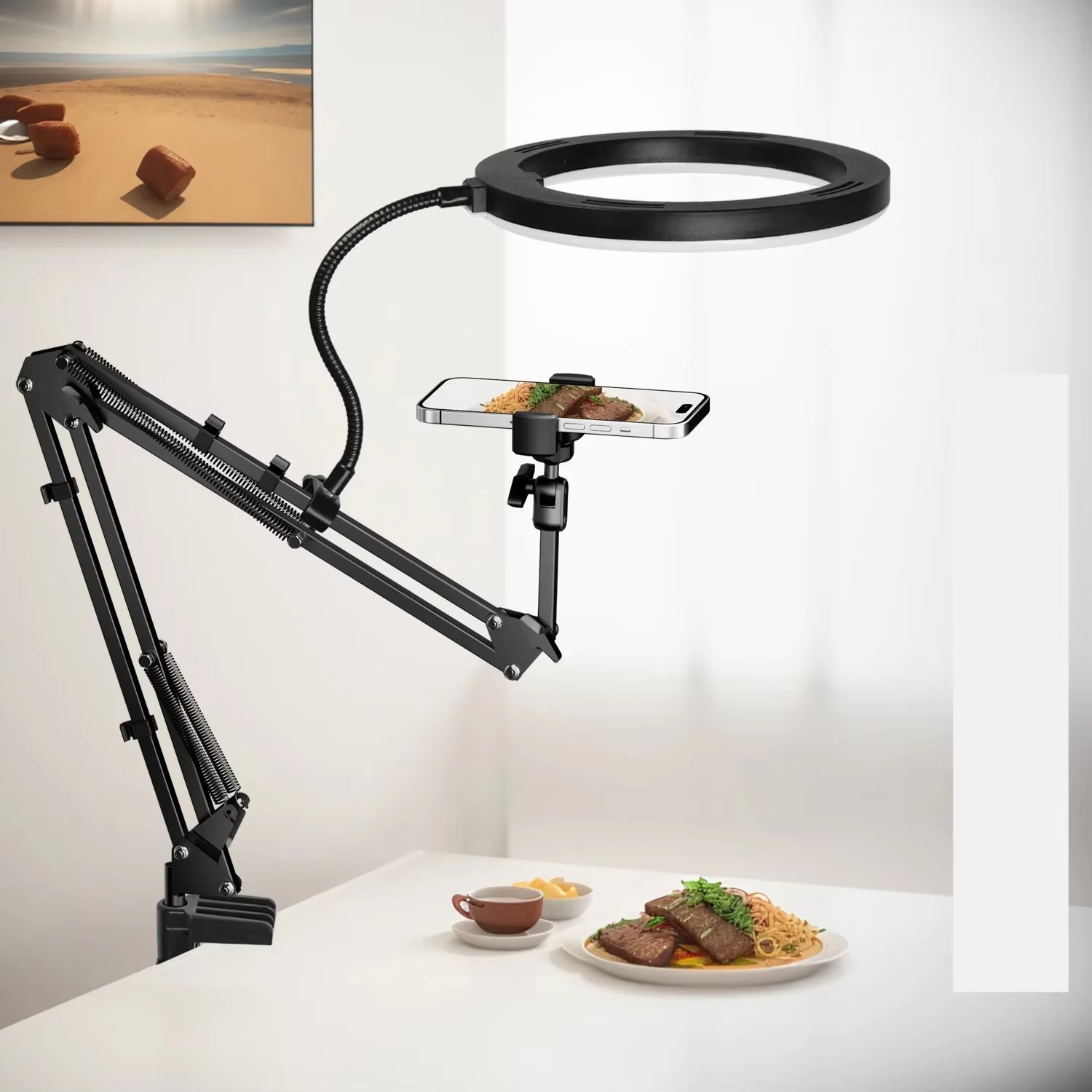 Photography Lighting Overhead - Stojak na żywo Telefon komórkowy Profesjonalne