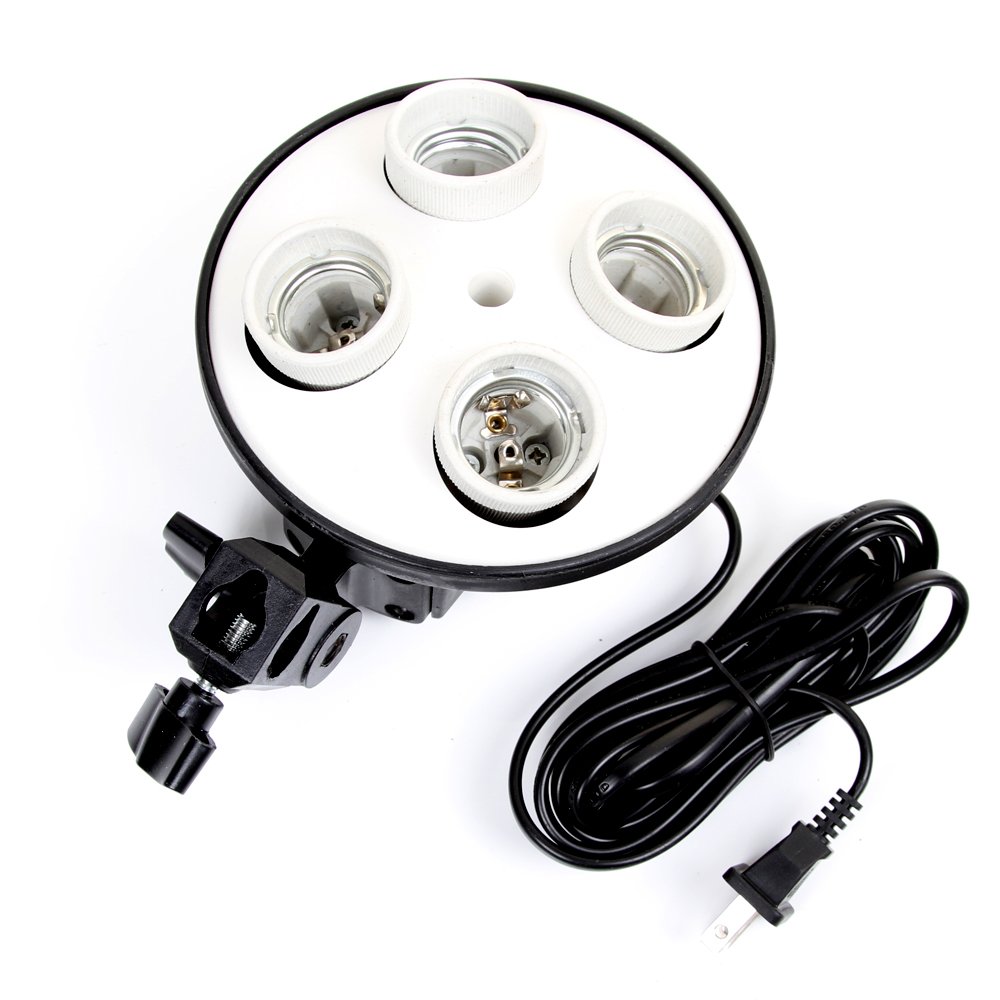 Photography Lighting Kits - E27 Podstawa Cztery uchwyty lampy Żarówka