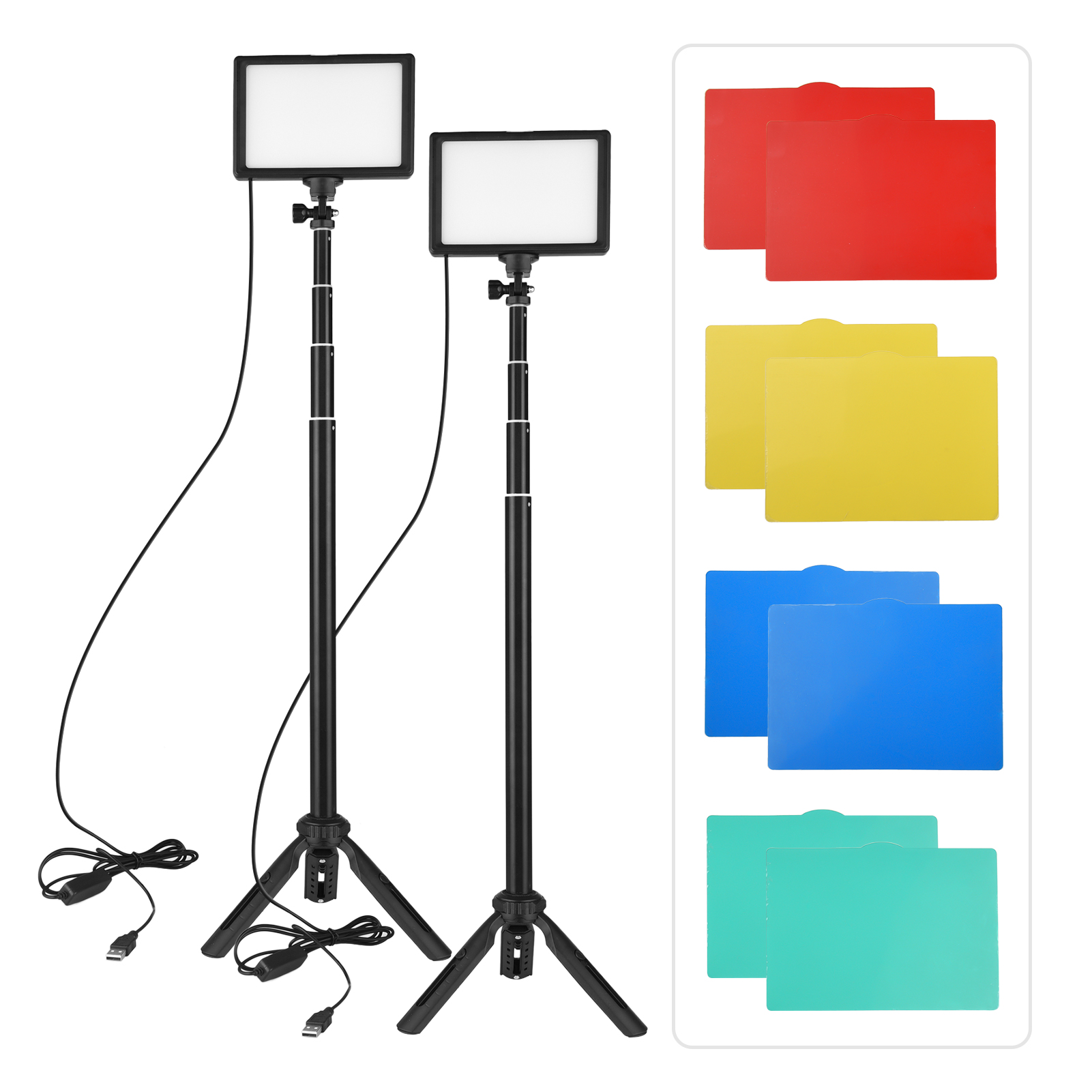 Photography Lighting Tool - Andoer 2 szt. Zestaw światło LED