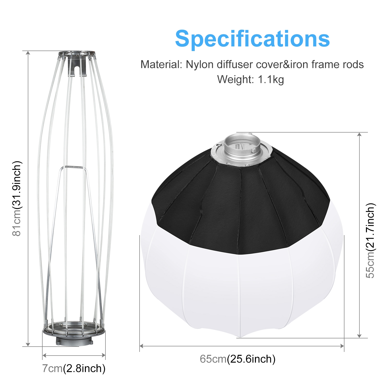 PULUZ 65cm składana latarnia S – Photography Lighting Diffuser recenzja i cena