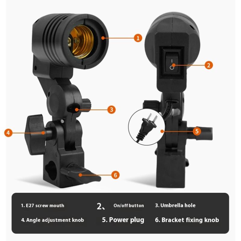 Czarny kabel 1.8M z gniazdem E – Photography Lighting Tool recenzja i cena