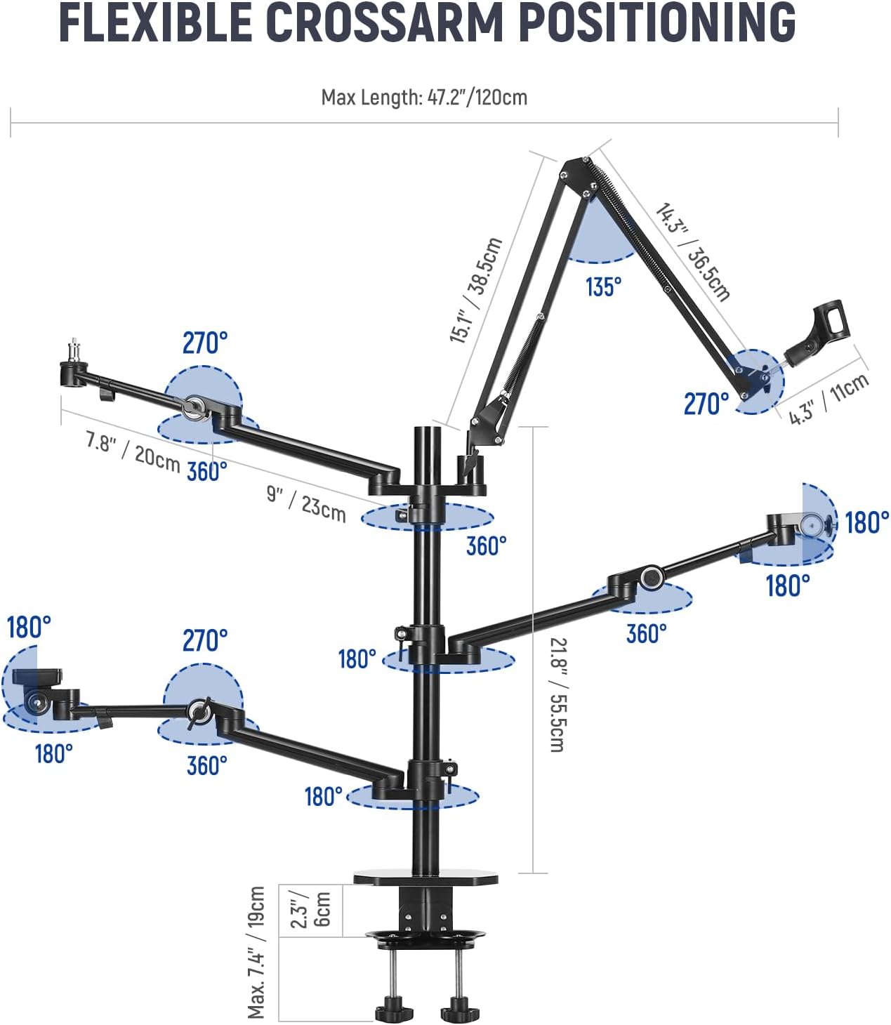 Uchwyt biurkowy do kamery z 4  – Photography Lighting Rig recenzja i cena
