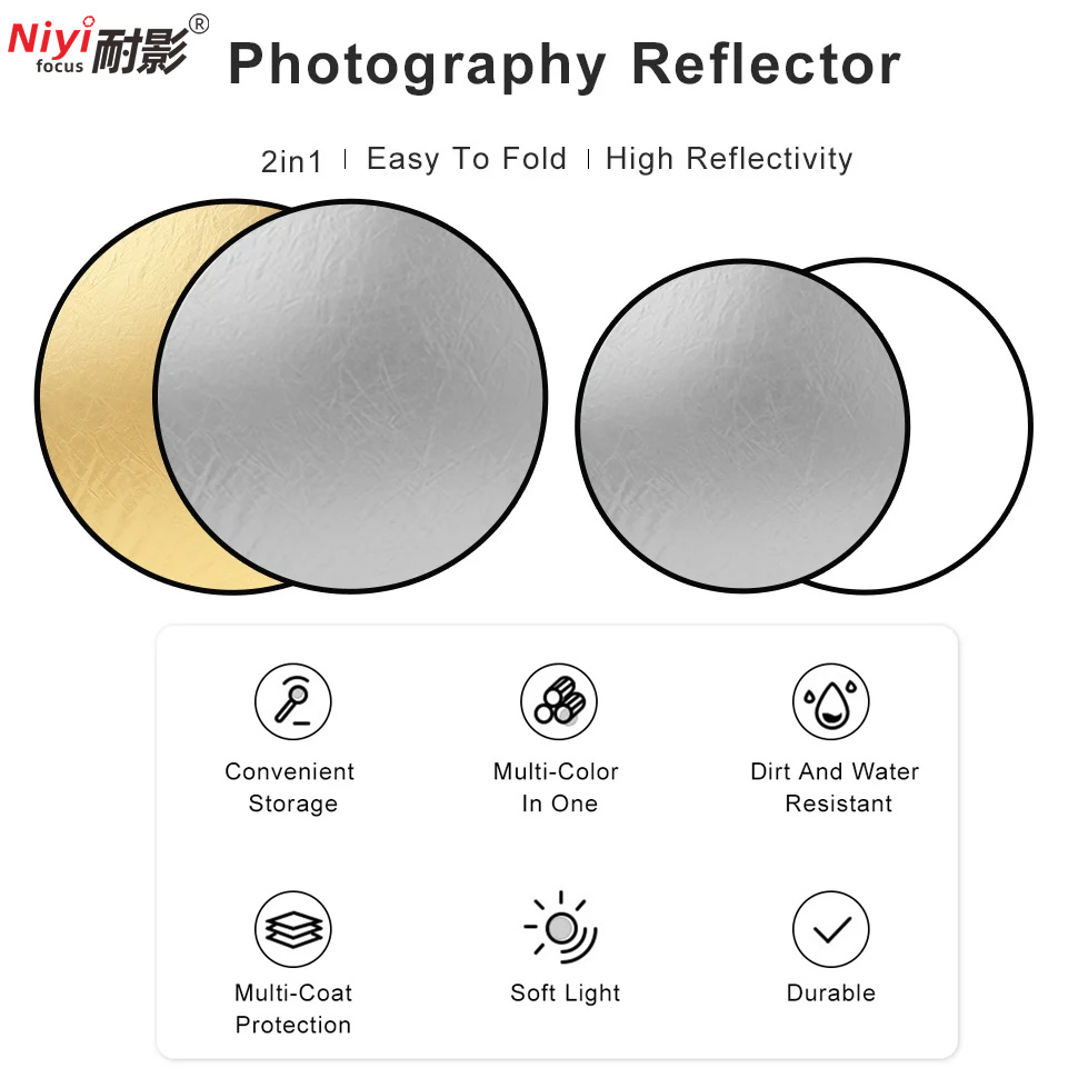 Okrągły przenośny reflektor 2w – Photography Lighting Diffuser recenzja i cena