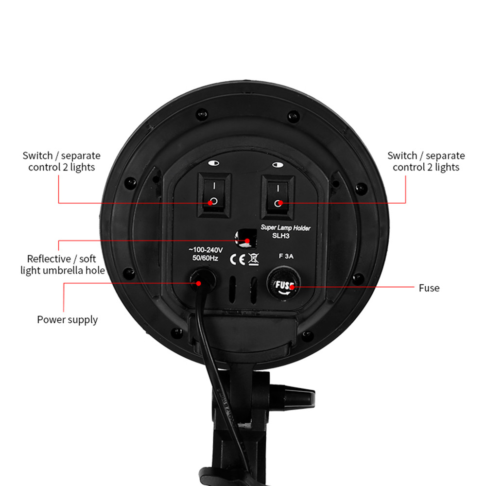 E27 Podstawa Cztery uchwyty la – Photography Lighting Kits recenzja i cena