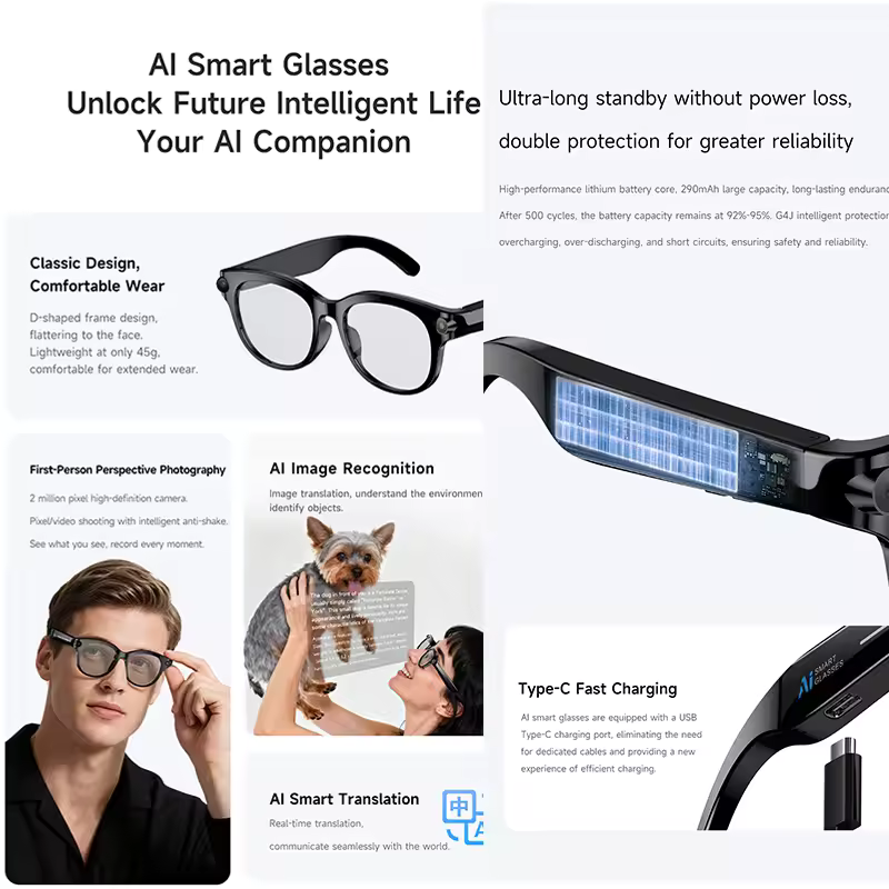Inteligentne okulary M89-S AI  – Photography Lighting Patterns recenzja i cena